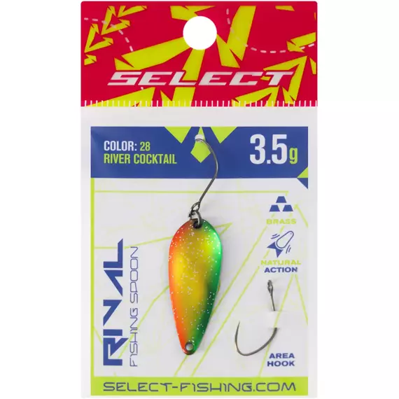 Блешня Select Rival 3.5g 34mm #28 River Cocktail, Вага блешні: 3.5, Колір блешні: #28 River Cocktail, фото , изображение 2